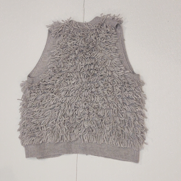 Jessica Simpson Gray Fringe Vest - Picture 3 of 4